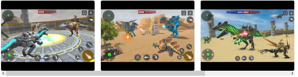 Dino Robot War Gameplay Screenshot